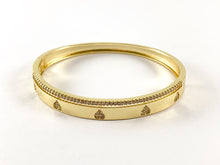 Load image into Gallery viewer, Real Gold/Platinum 18K Plated Copper CZ Pave Bracelet Heart Cuffs/Bangles
