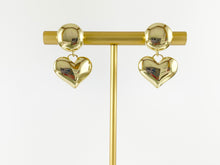 Load image into Gallery viewer, 18K Gold Plated Thick Circle Heart Dangle Earrings 3 pairs
