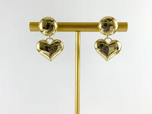 Load image into Gallery viewer, 18K Gold Plated Thick Circle Heart Dangle Earrings 3 pairs
