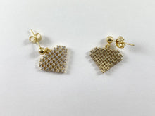 Load image into Gallery viewer, Real 18K Gold Plated CZ Pave Heart Shape Earrings Over Copper 4pairs
