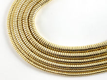 Load image into Gallery viewer, Real 18K Gold Plated Hematite Heishi Shiny Beads Around 15&quot;-16&quot; -1 strand
