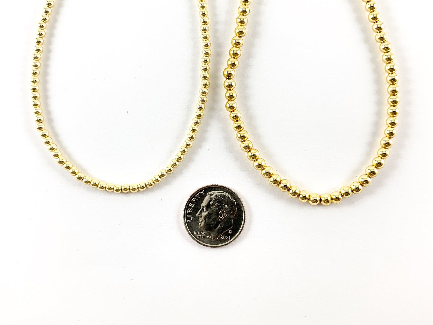 Delicate 18K Gold Plated Hematite Simple Choker Necklace
