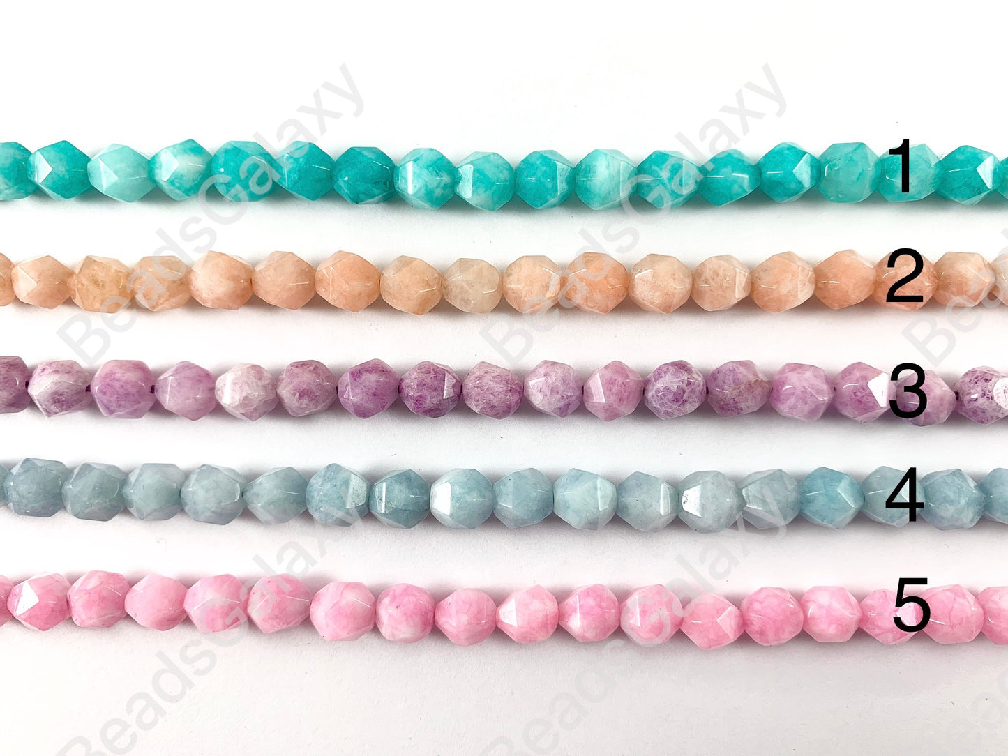Handcut Dyed Jade Gemstones Starcut Faceted Natural Gemstone Beads Around 15"