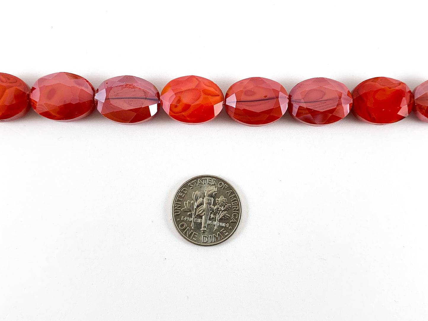 Faceted Shiny 12x16mm Dyed Jade Glass Oval Crystal Strands