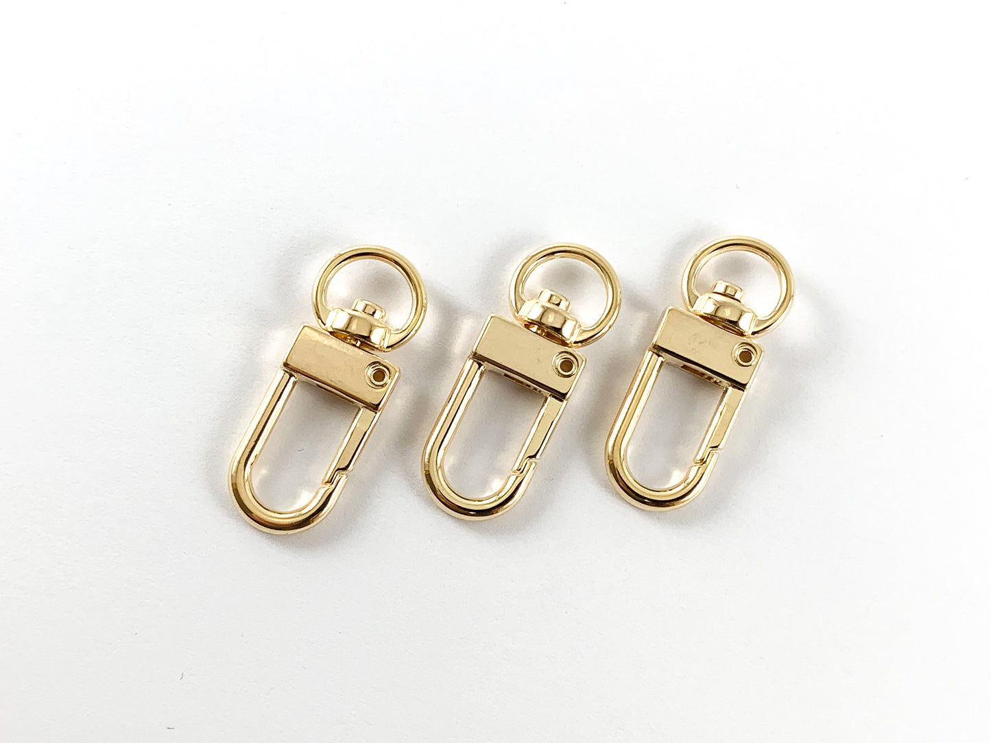 18K Gold Plated Snap Hook Clasp Keyring Swivel Trigger Lobster Clasp 10pcs