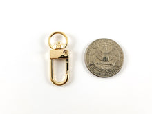 Load image into Gallery viewer, 18K Gold Plated Snap Hook Clasp Keyring Swivel Trigger Lobster Clasp 10pcs
