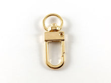 Load image into Gallery viewer, 18K Gold Plated Snap Hook Clasp Keyring Swivel Trigger Lobster Clasp 10pcs
