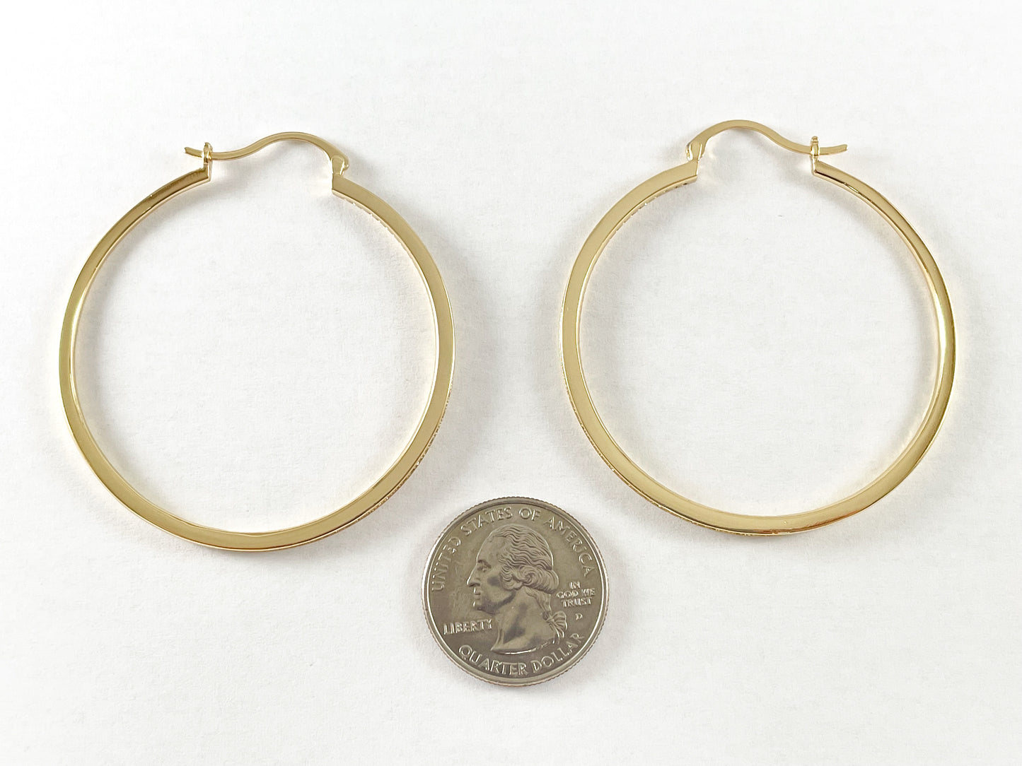 18K Gold/Silver Plated Dainty Micro CZ Pave Hoop Earrings
