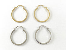 Load image into Gallery viewer, 18K Gold/Silver Plated Dainty Micro CZ Pave Hoop Earrings
