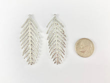 Load image into Gallery viewer, Delicately Detailed Leaf Pendants in 18k Gold or Silver Plating over Copper 6 pcs
