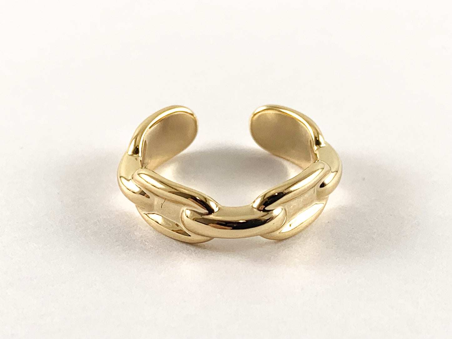 Anillo ajustable de cobre chapado en platino y oro real de 18 quilates, 6 piezas