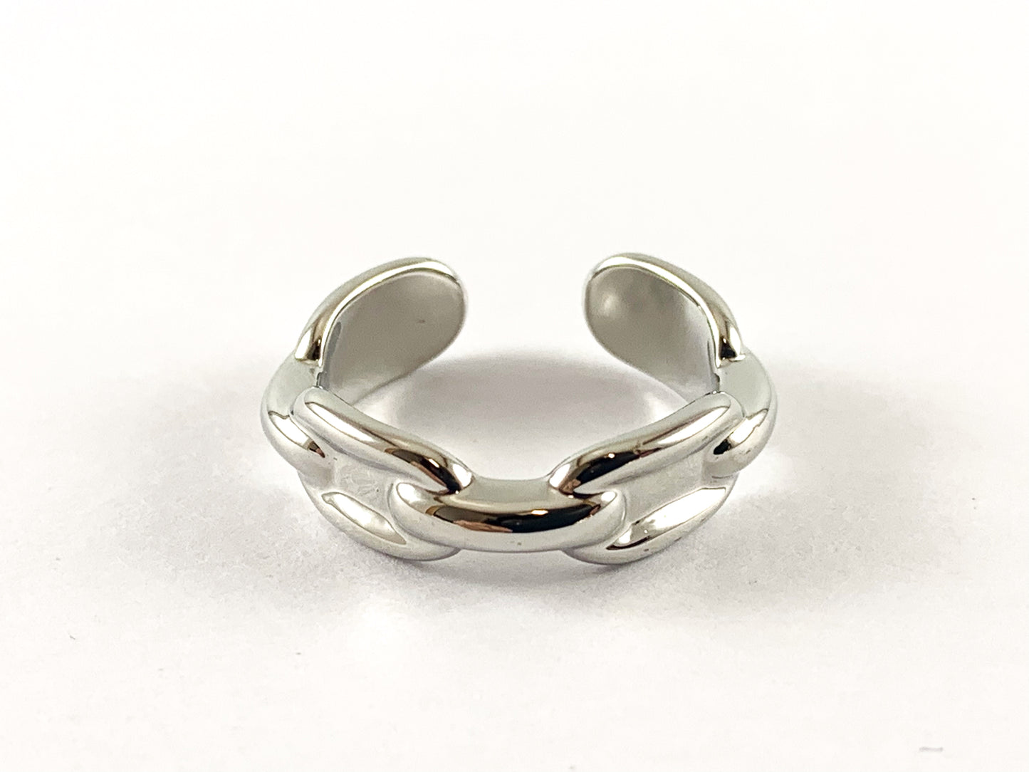 Anillo ajustable de cobre chapado en platino y oro real de 18 quilates, 6 piezas