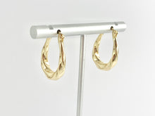 Load image into Gallery viewer, Simple Twisted Roped Teardrop Hoop Earring in Real 18K Gold/Silver Plated Over Copper 3 pairs
