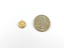 Load image into Gallery viewer, 18K Gold Plated Forever Love Coin Tiny Charms Over Brass 10pcs
