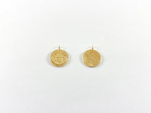 Load image into Gallery viewer, 18K Gold Plated Forever Love Coin Tiny Charms Over Brass 10pcs
