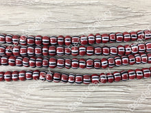 Load image into Gallery viewer, Handmade Maroon Sankas Glass Beads From Ghana Africa
