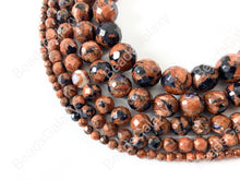 Load image into Gallery viewer, Goldstone Blue Reddish-Brown Glittering Shimmer faceted Round Beads Around 15&quot;
