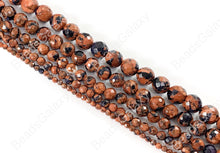 Load image into Gallery viewer, Goldstone Blue Reddish-Brown Glittering Shimmer faceted Round Beads Around 15&quot;
