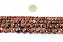 Load image into Gallery viewer, Goldstone Blue Reddish-Brown Glittering Shimmer faceted Round Beads Around 15&quot;
