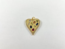 Load image into Gallery viewer, 18K Gold Plated Multi Micro CZ Pave Heart Charm Pendant Over Copper 3pcs
