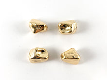 Load image into Gallery viewer, 18K Gold Plated Brass Nugget Rocks Irregular Beads 10pcs
