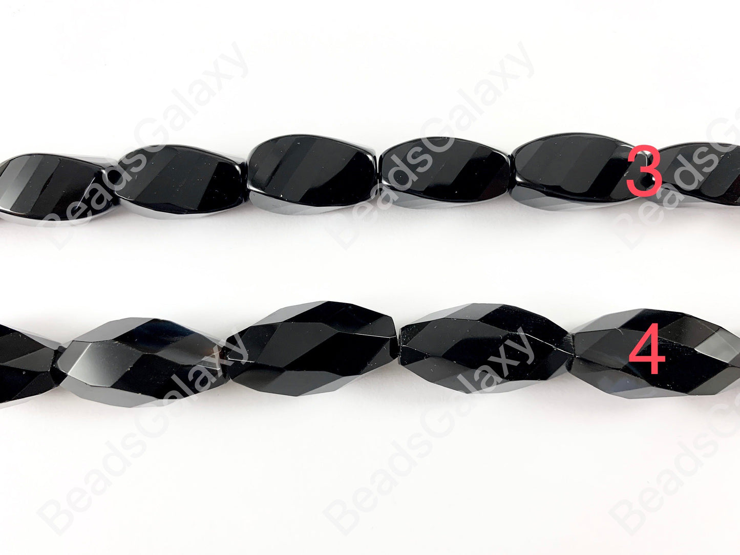 Grado AAA Ónix negro sólido Moneda de corte fino Tubo de barril de diamante ovalado Cuentas de piedras preciosas naturales brillantes facetadas Piedra curativa de alta calidad Alrededor de 15 "1 hebra