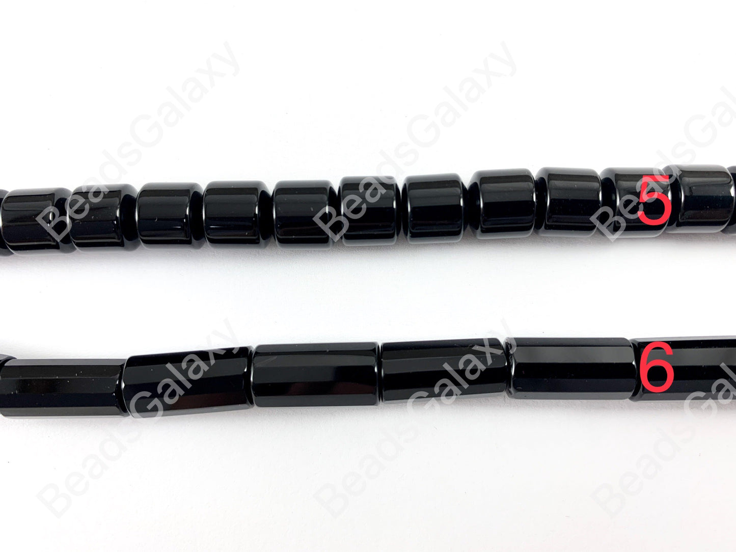 Grado AAA Ónix negro sólido Moneda de corte fino Tubo de barril de diamante ovalado Cuentas de piedras preciosas naturales brillantes facetadas Piedra curativa de alta calidad Alrededor de 15 "1 hebra