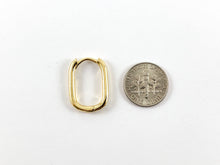 Load image into Gallery viewer, 18K Real Gold Plated Minimalist Simple Oval Hoops Earrings 5pairs
