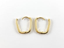 Load image into Gallery viewer, 18K Real Gold Plated Minimalist Simple Oval Hoops Earrings 5pairs
