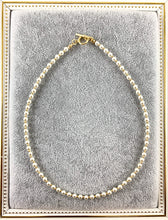 Load image into Gallery viewer, Delicate Gold Plated Dainty Minimalist Pearl Necklace
