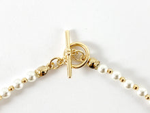 Load image into Gallery viewer, Delicate Gold Plated Dainty Minimalist Pearl Necklace
