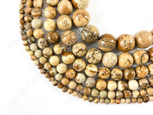 Load image into Gallery viewer, Picture Jasper Genuine Grade AAA Round Smooth Shiny Natural Gemstone Beads 14&quot;- 15&quot;
