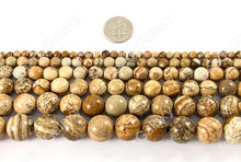 Load image into Gallery viewer, Picture Jasper Genuine Grade AAA Round Smooth Shiny Natural Gemstone Beads 14&quot;- 15&quot;
