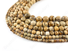 Load image into Gallery viewer, Picture Jasper Genuine Grade AAA Round Smooth Shiny Natural Gemstone Beads 14&quot;- 15&quot;
