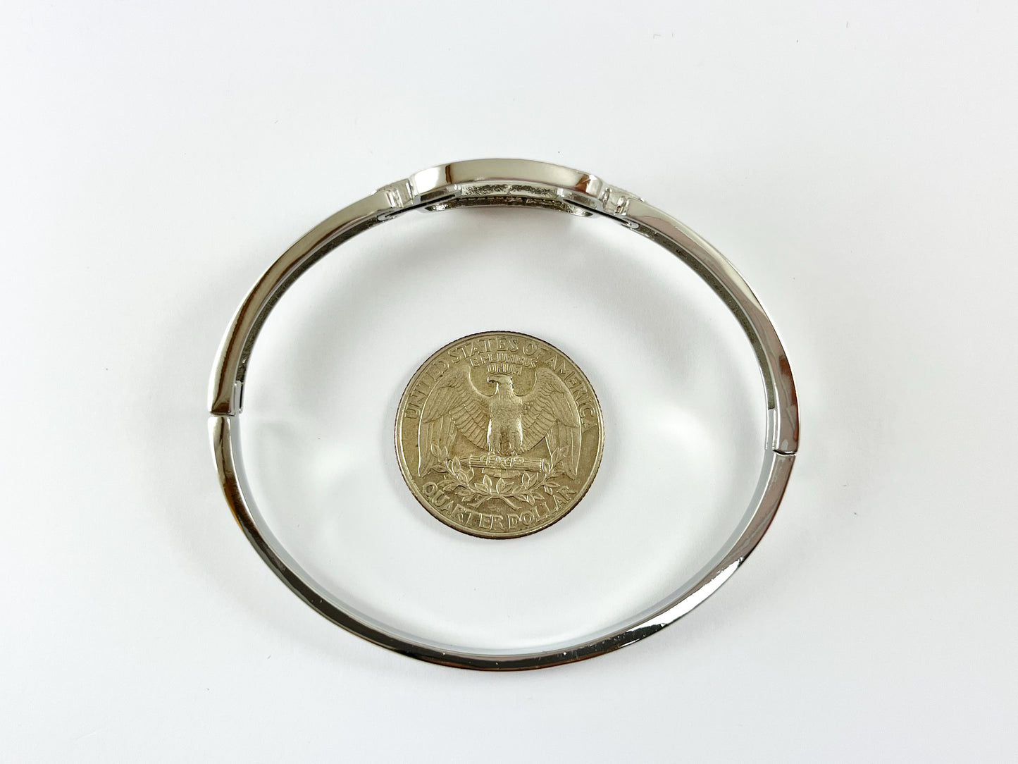 Real Gold/Platinum 18K Plated Copper CZ Pave Rectangle Belt Buckle Bracelet Cuffs 1 pc