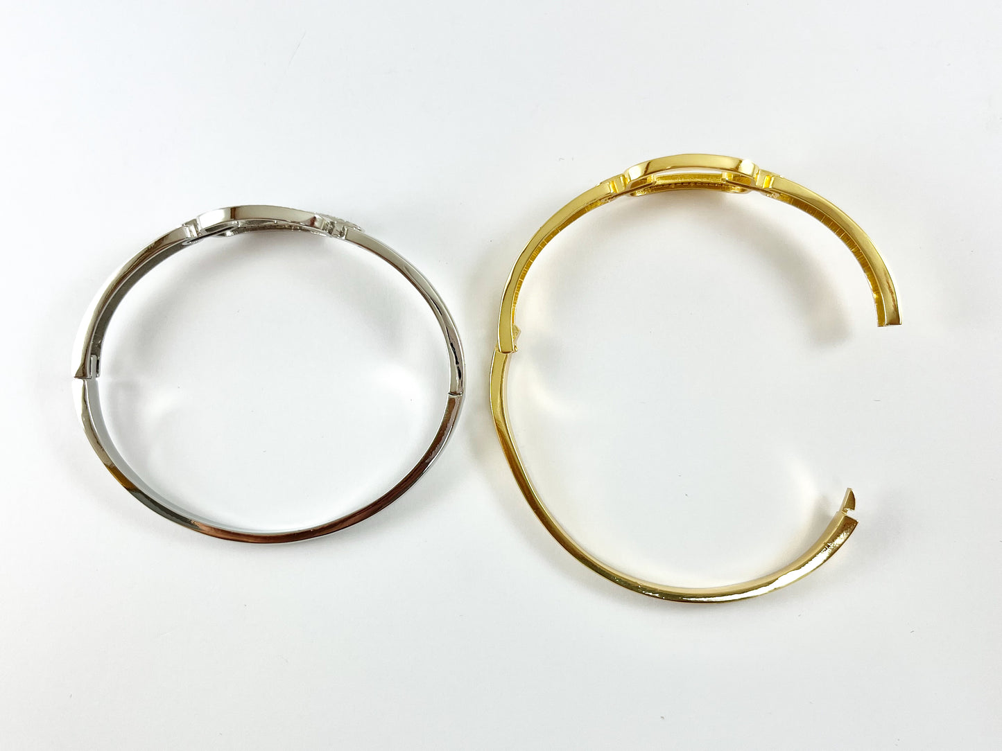 Real Gold/Platinum 18K Plated Copper CZ Pave Rectangle Belt Buckle Bracelet Cuffs 1 pc