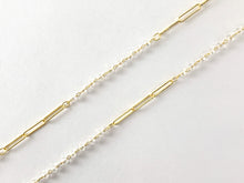 Load image into Gallery viewer, 18K Gold Plated Paperclip Style Chain with Clear AB Crystals
