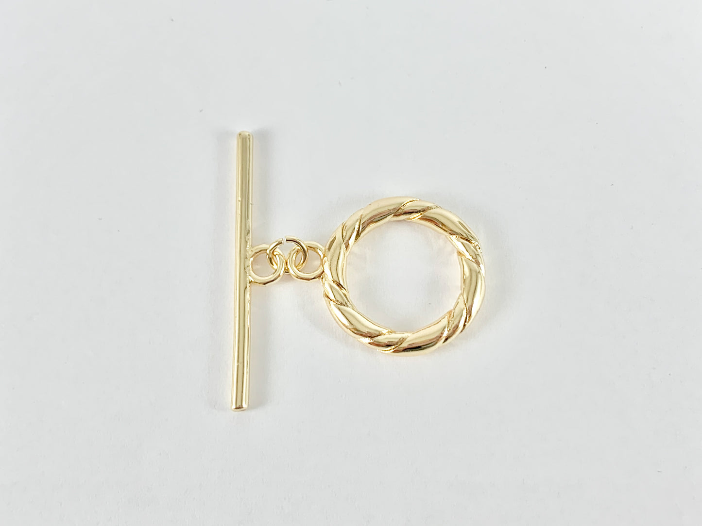 Toggle Clasp Findings Gold Silver Twisted Roped Toggle Clasps 20mm in 18K Gold or Silver Plated Copper 8 sets