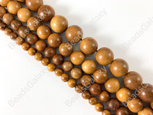 Load image into Gallery viewer, Sandalwood Round Smooth Natural Beads 15&quot;-16&quot;
