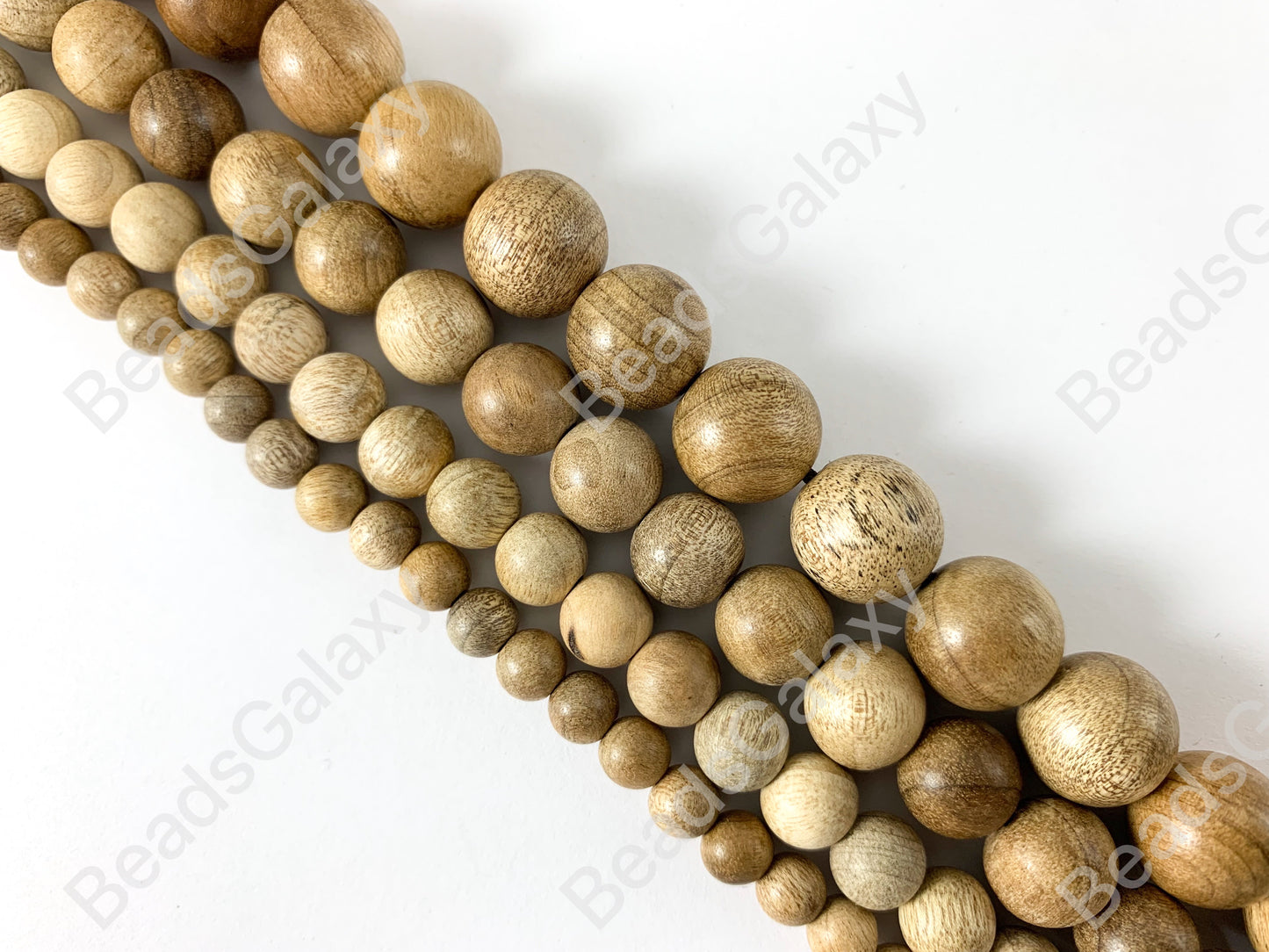 Sandalwood Round Smooth Natural Beads 15"-16"