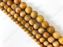 Load image into Gallery viewer, Sandalwood Round Smooth Natural Beads 15&quot;-16&quot;
