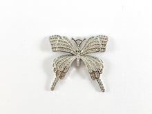 Load image into Gallery viewer, Real Gold/Platinum 18K Plated Micro CZ Butterfly Pave Pendant Over Brass 3pcs
