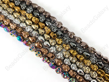 Load image into Gallery viewer, Hematite Skull Beads Around 15&quot;-16&quot;
