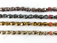 Load image into Gallery viewer, Hematite Skull Beads Around 15&quot;-16&quot;
