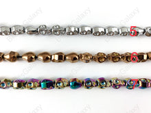 Load image into Gallery viewer, Hematite Skull Beads Around 15&quot;-16&quot;
