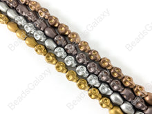 Load image into Gallery viewer, Matte Hematite Skull Beads Around 15&quot;-16&quot;
