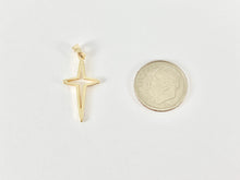 Load image into Gallery viewer, Gold Plated Cross Charms Pendants in 18K gold plated Copper 10pcs
