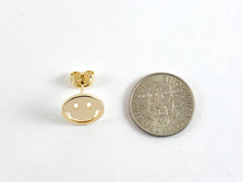 Load image into Gallery viewer, Real 18K Gold Plated Smiley Face Earring Component Over Brass 5pairs
