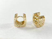 Load image into Gallery viewer, 18K Gold Plated CZ Pave Square Box Earring Huggies over Copper 4pairs
