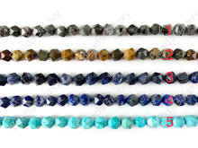 Load image into Gallery viewer, 8mm Hand cut Gemstones Star cut Faceted Natural Gemstone Beads Around 15&quot;
